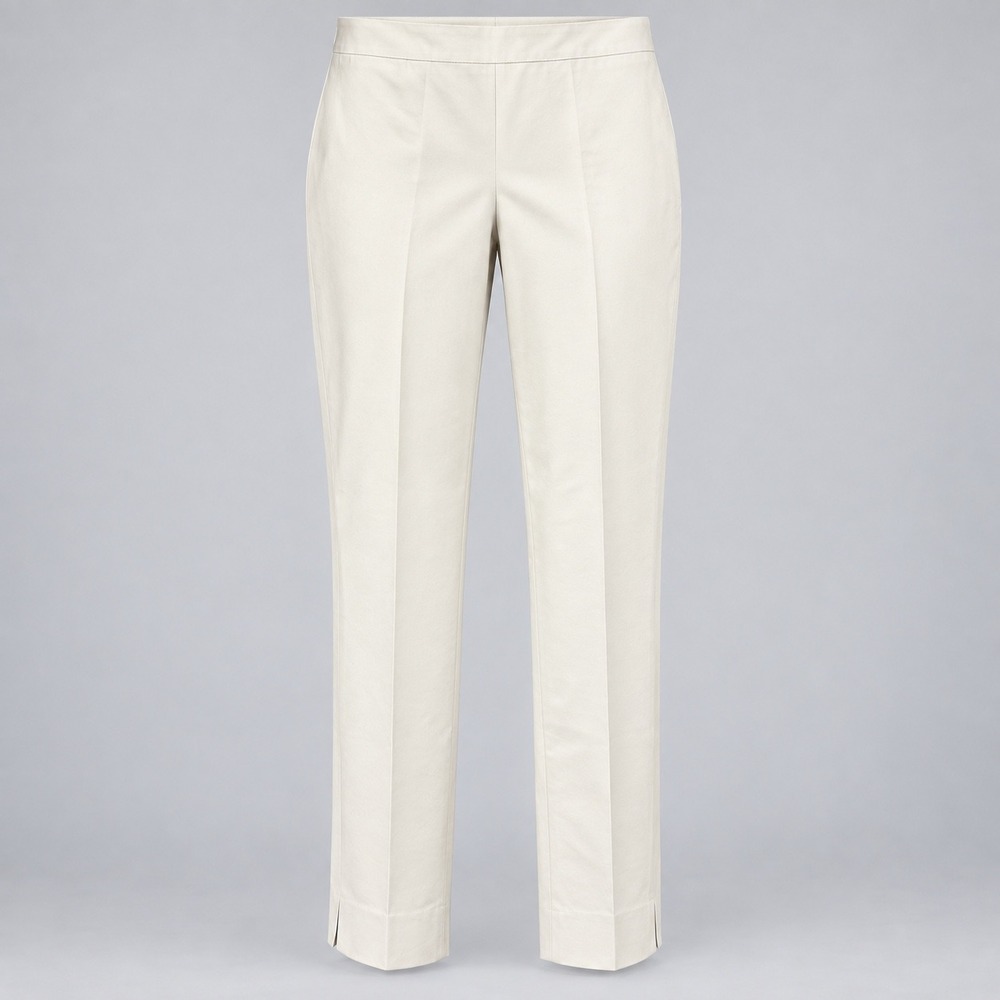 NWT Talbots Collection Pants Size 8 Cream Side Zip Quiet Luxury Tailored Neutral